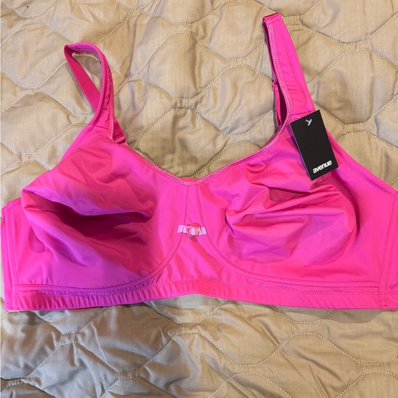 NWT New Avenue Soft Caress Wireless Bra 52C Pink Comfortable New Fast Shipping - Picture 1 of 10